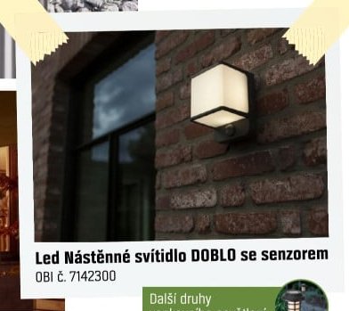 Led Nástěnné svítidlo DOBLO se senzorem
