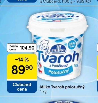 Milko Tvaroh polotučný