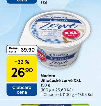 Madeta Jihočeské žervé XXL