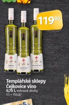 Templářské sklepy Čejkovice víno
