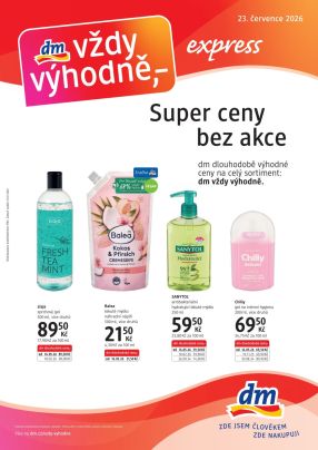 aktuální leták dm drogerie 23.7.2026-19.8.2026