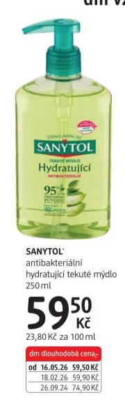 Sanytol antibakteriální hydratující tekuté mýdlo 250 ml