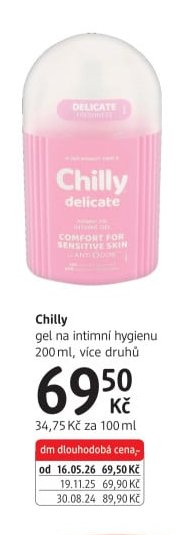 Chilly gel na intimní hygienu 200 ml