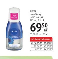 NIVEA dvoufázový odličovač očí 125 ml, 2 druhy