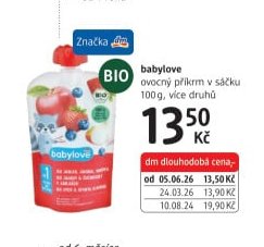 babylove ovocný příkrm v sáčku