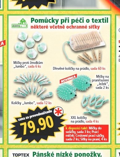 Pomůcky při péči o textil