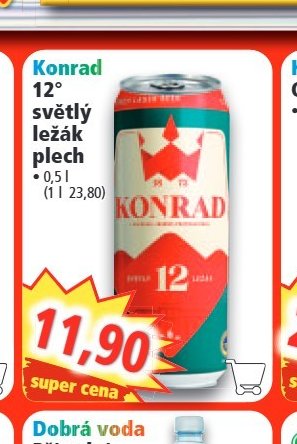 Konrad 12° světlý ležák plech