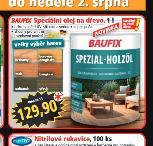 BAUFIX Speciální olej na dřevo 1 l
