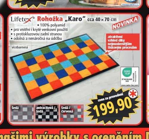 Lifetex Rohožka Karo 40 x 70 cm