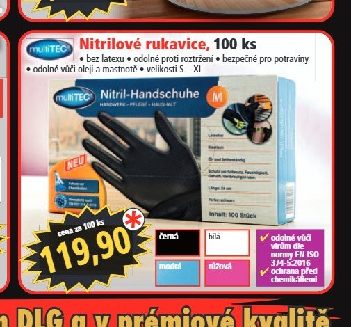 multiTEC Nitrilové rukavice 100 ks