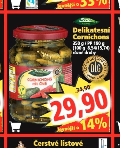 Ernte Delikatesní Cornichons