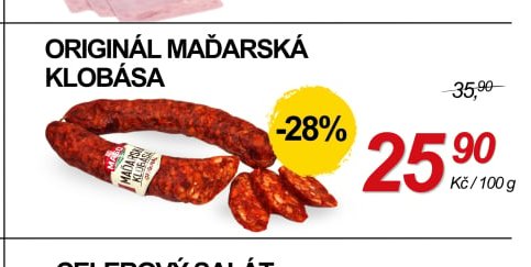 ORIGINÁL MAĎARSKÁ KLOBÁSA