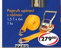 Popruh upínací s ráčnou