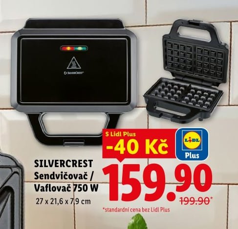 SILVERCREST Sendvičovač / Vaflovač 750 W