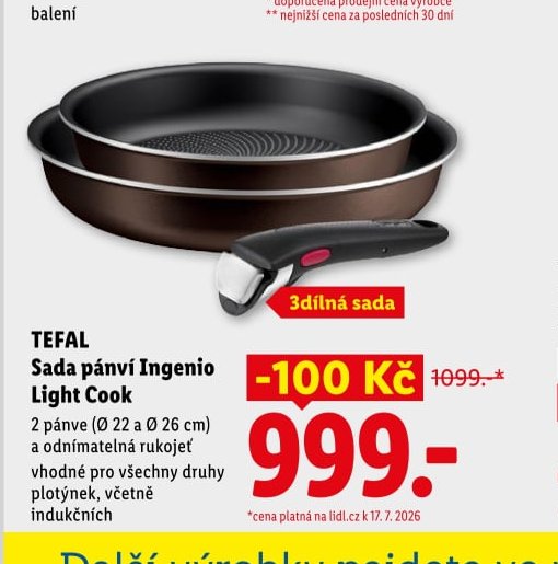 Tefal Sada pánví Ingenio Light Cook