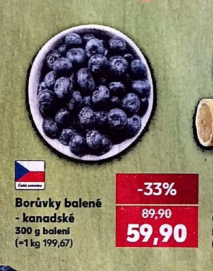 Borůvky balené - kanadské 300 g balení