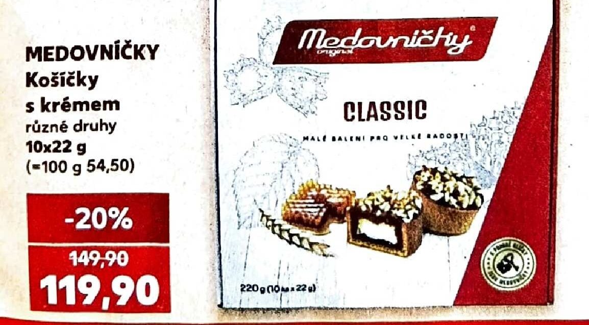 MEDOVNÍČKY Košíčky s krémem