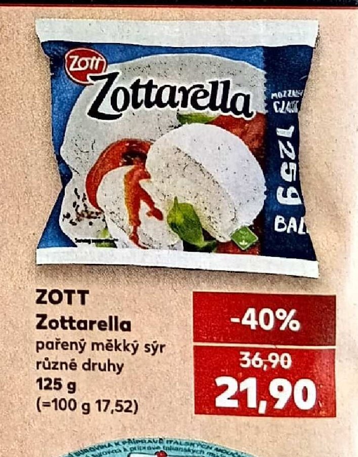 ZOTT Zottarella pařený měkký sýr