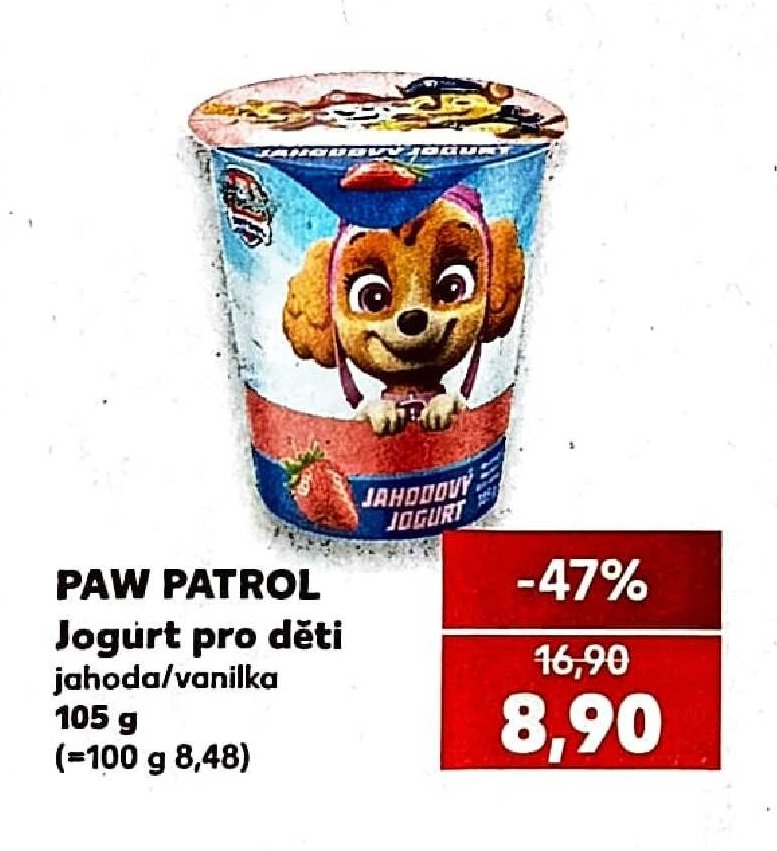 PAW PATROL Jogurt pro děti