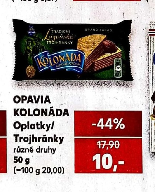 Opavia Kolonáda Oplatky/Trojhránky