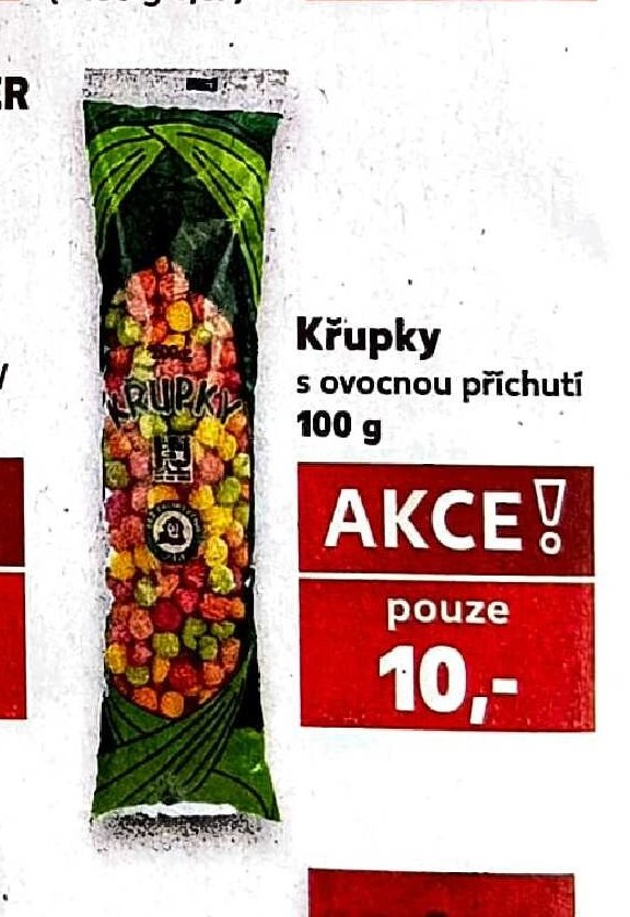 Křupky s ovocnou příchutí