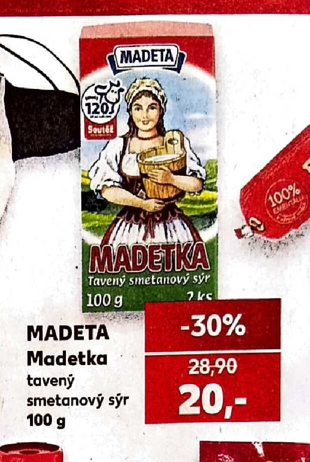 MADETA Madetka tavený smetanový sýr 100 g