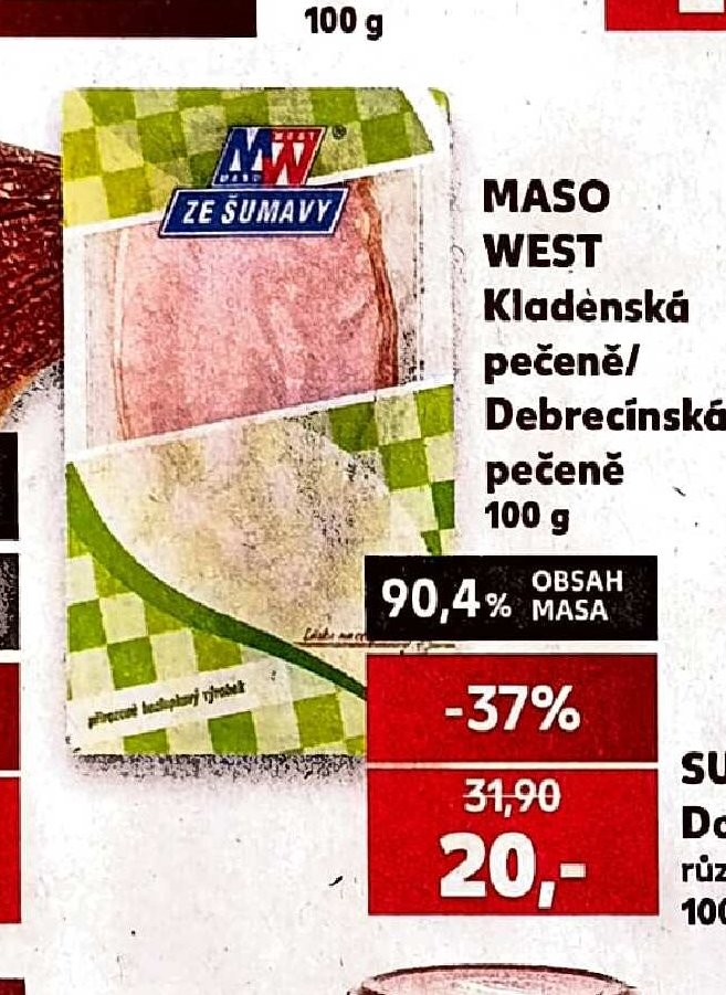 MASO WEST Kladenská pečeně/Debrecínská pečeně 100 g