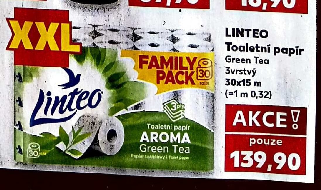 Linteo Toaletní papír Green Tea