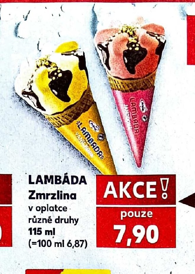 LAMBÁDA Zmrzlina v oplatce