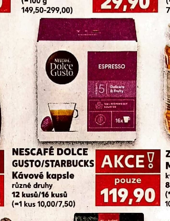 Nescafe Dolce Gusto/Starbucks Kávové kapsle