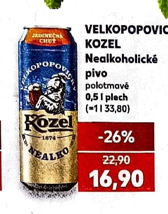 Velkopopovický Kozel nealkoholické