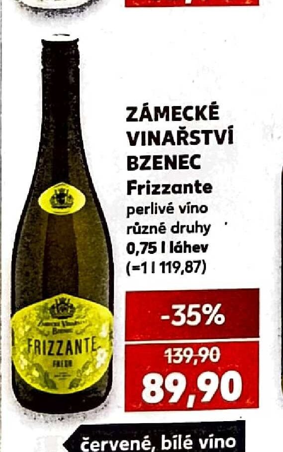 Zámecké vinařství Bzenec Frizzante