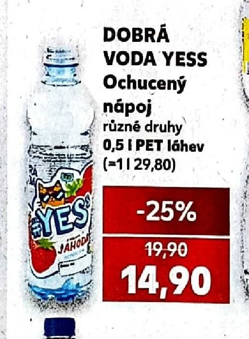 DOBRÁ VODA YESS Ochucený nápoj