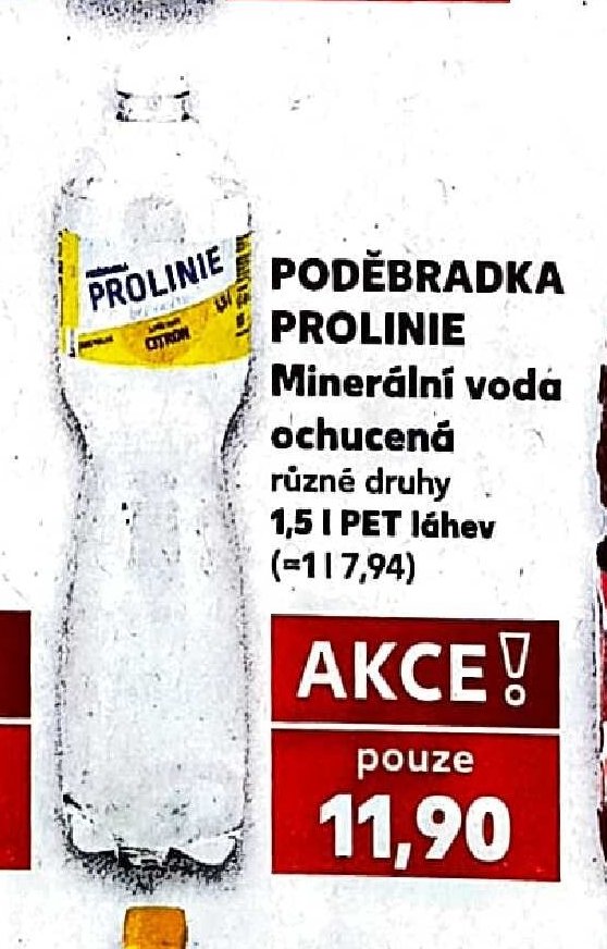 PODĚBRADKA PROLINIE Minerální voda ochucená
