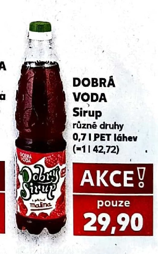 DOBRÁ VODA Sirup