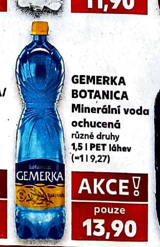 GEMERKA BOTANICA Minerální voda ochucená