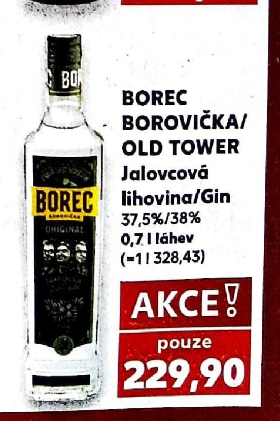 Borec Borovička/Old Tower Jalovcová lihovina/Gin