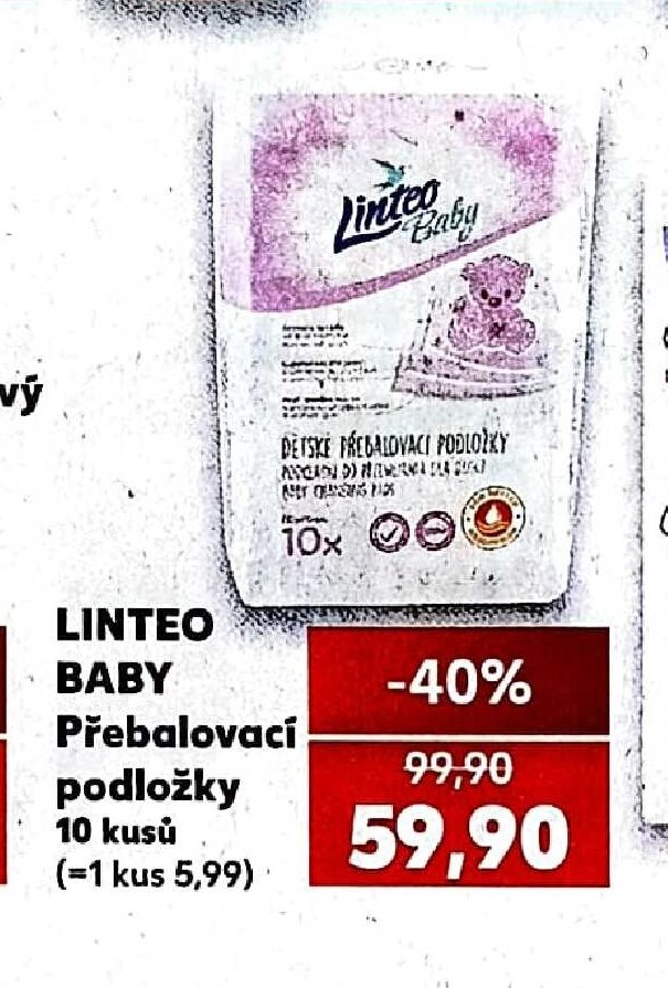LINTEO BABY Přebalovací podložky