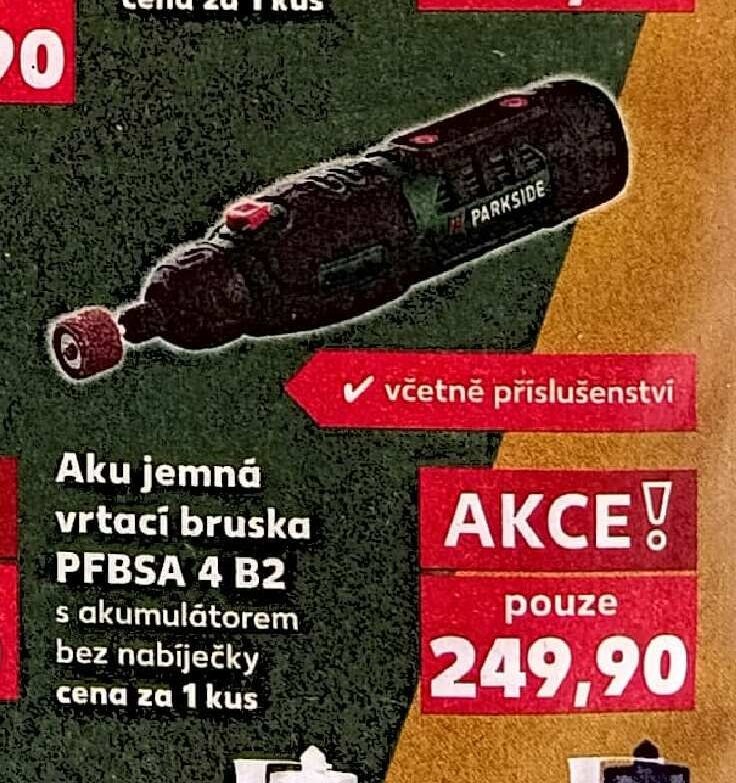 Aku jemná vrtací bruska PFBSA 4 B2
