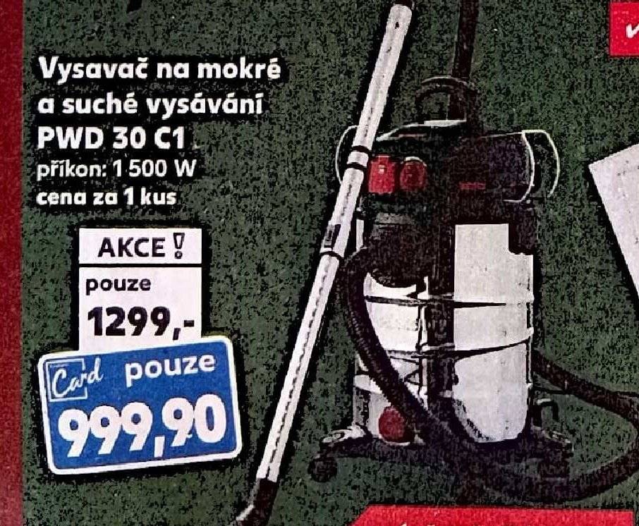 Vysavač na mokré a suché vysávání PWD 30 C1