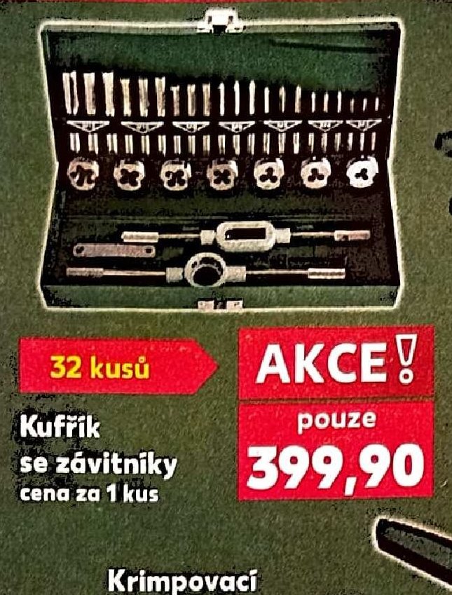 Kufr se závitníky