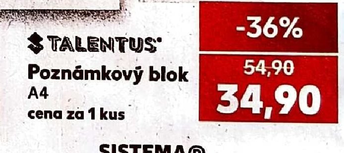 TALENTUS Poznámkový blok A4
