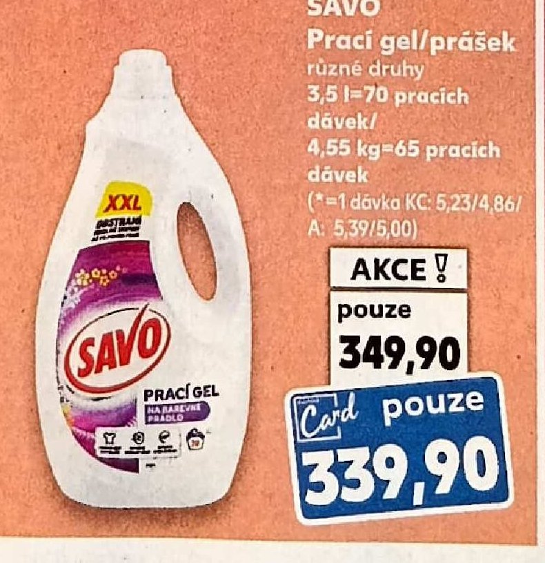 SAVO Prací gel/prášek