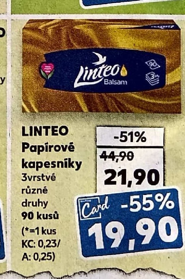 Linteo papírové kapesníky