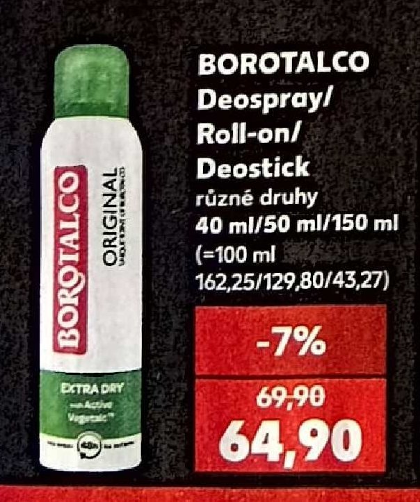 BOROTALCO Deospray/Roll-on/Deostick