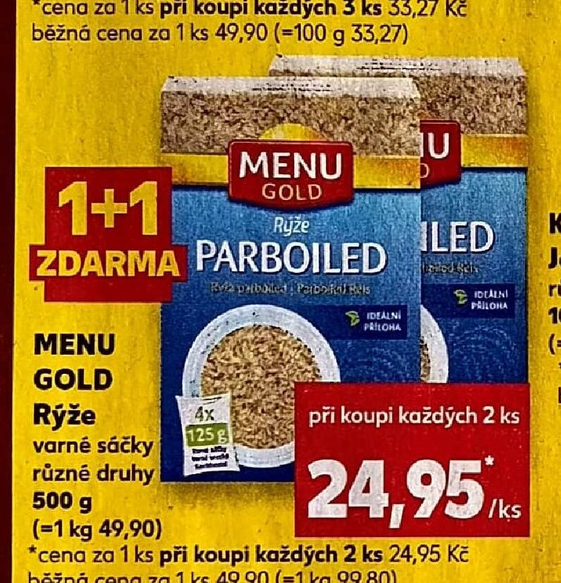 Menu Gold Rýže