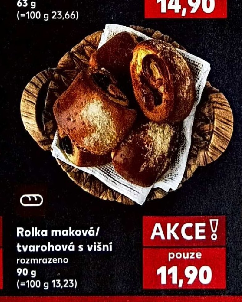 Rolka maková / tvarohová s višní