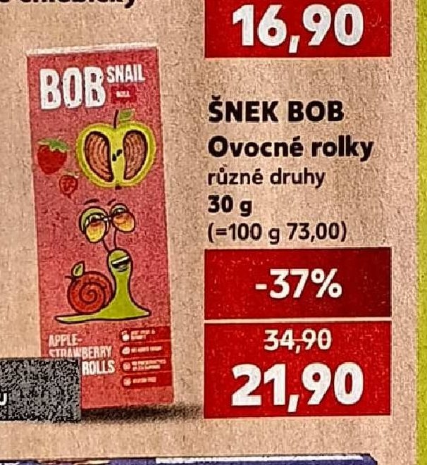 Snek Bob Ovocné rolky