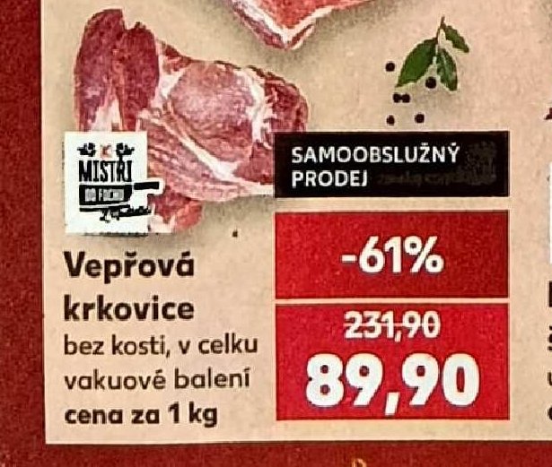 Vepřová krkovice bez kosti
