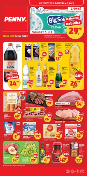 aktuální leták Penny Market 29.7.2026-4.8.2026